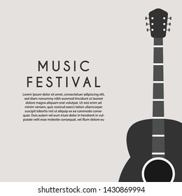 Music festival design template illustration