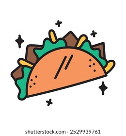 Music Festival Doodle Illustration - Food