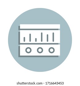Music festival, electronics, mixer, sound badge icon. Simple glyph, flat vector of music festival icons for ui and ux, website or mobile application