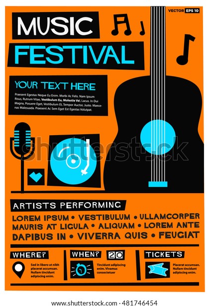Image Vectorielle De Stock De Festival De Musique Illustration Vectorielle