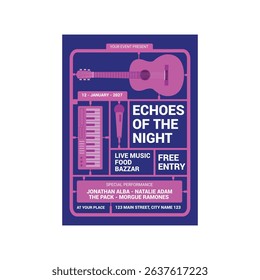 Music festival flyer poster template design