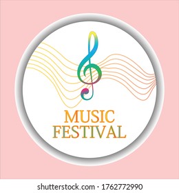  music festival icon  logo concept vector illustration
