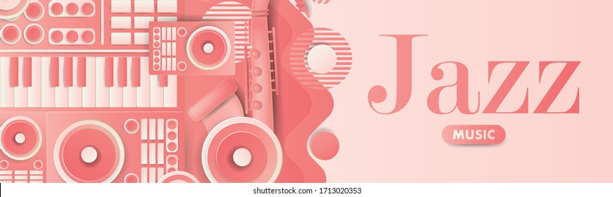 Music Festival Illustration Design for Party and Event. Vector Illustration Design Collage of Music for Background and poster.