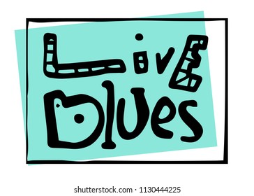 Music festival lettering text poster. Colorful retro background