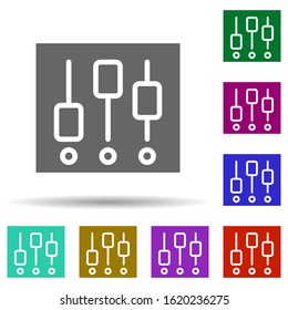 Music festival, music player, mixer in multi color style icon. Simple glyph, flat vector of music festival icons for ui and ux, website or mobile application