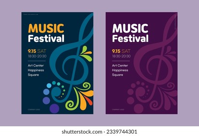 plantilla de fondo de póster de festival de música
