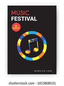 Music festival poster design. vector illustration