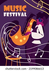 music festival poster, design vector