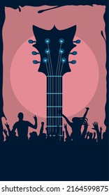 music festival poster with guitar