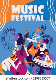 music festival poster image, vector