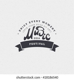 Music Festival - poster, stamp, badge, insignia, postcard, sticker, can be used for design
