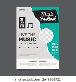 music festival poster vector template