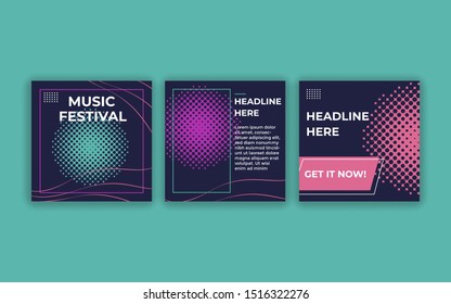 Music festival social media template