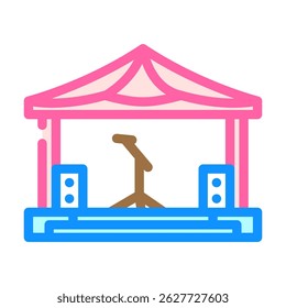 music festival summer spend time color icon vector. music festival summer spend time sign. isolated symbol illustration