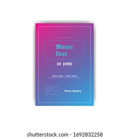 Music festival template. Music event poster.