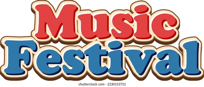 Music Festival text for banner or poster design illustration