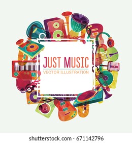 Music festival. Vector music background