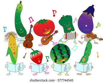 Music Festival of vegetables.
