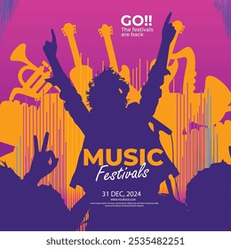 Music festivals are back New Poster design .eps