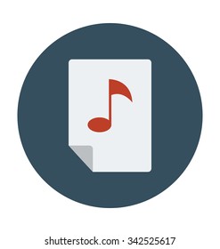 
Music File Colored Vector Icon
