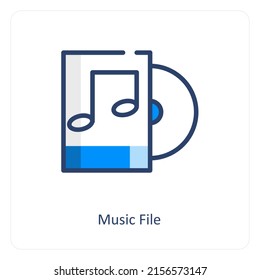 Music File And Music Icon Concept