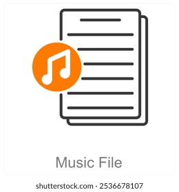Music File and File icon concept