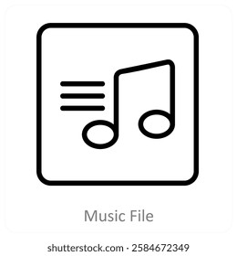 Music File and music icon concept