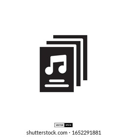 music file icon, design inspiration vector template for interface and any purpose