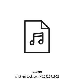 music file icon, design inspiration vector template for interface and any purpose