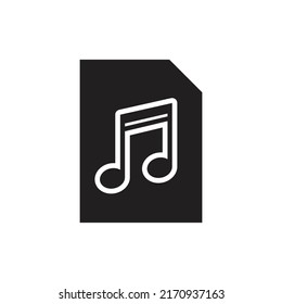 Music file icon design. vector illustration