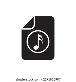 Diseño de iconos de archivos de música. ilustración vectorial