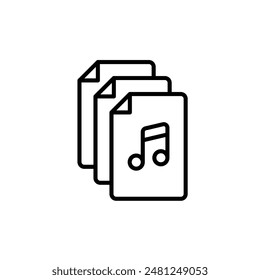 Music File Icon for Digital Downloads and Audio Libraries