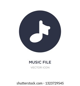 music file icon on white background. Simple element illustration from UI concept. music file sign icon symbol design.