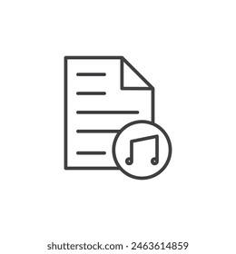Musikdatei-Symbolsatz. Vektorgrafik-Symbole für Audiodateien, MP3-Downloads und Musiktitel.