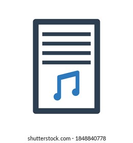 music file icon - song document	