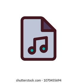 music file icon vector