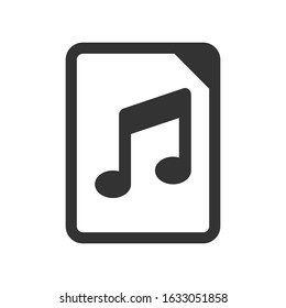 Music file icon, vector graphics