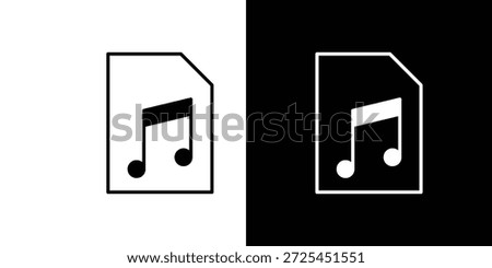 Music File icon vector graphics. filled vector sign, Symbol illustration.