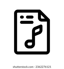 music file icon. vector icon for your website, mobile, presentation, and logo design.