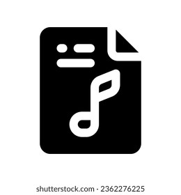icono de archivo de música. icono vector para tu sitio web, móvil, presentación y diseño de logotipo.