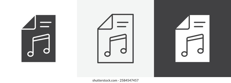 Music File icons graphics pack vectors.