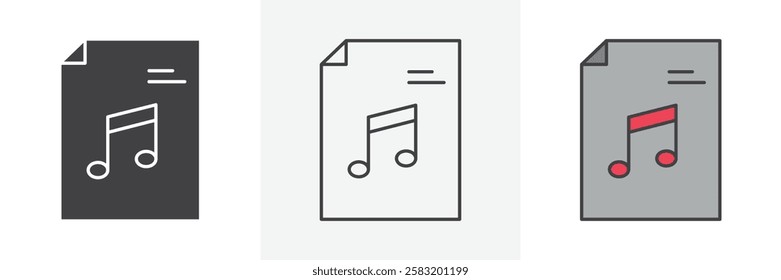 Music File icons pack for website designs