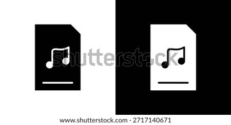 Music File icons set. vector icons designed in filled style