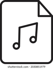 Music File Isolated Vector icon which can easily modify or edit

