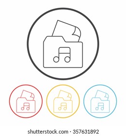 music file line icon