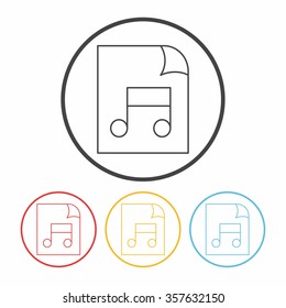 music file line icon