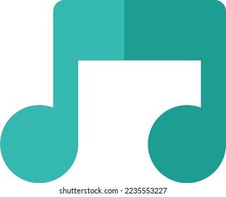 Music file mobile phone app button icon vector. Smartphone application for listening and enjoying audio media file. Digital electronic cellphone player for listen sound flat cartoon illustration