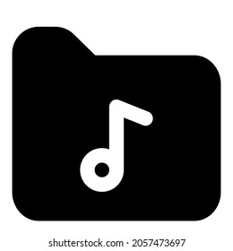 Music file stored on a folder for playback