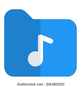 Archivo de música almacenado en una carpeta para su reproducción