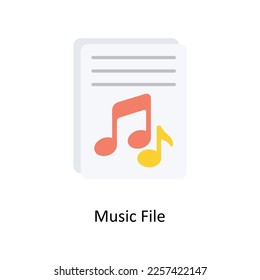 Music File vector Flat Icons. Simple stock illustration stock illustration